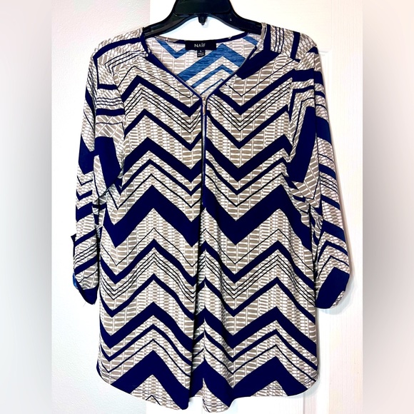 Veste Longue NAF NAF Taille 38 - Style Chevron Extra Doux - Occasion Excellent état